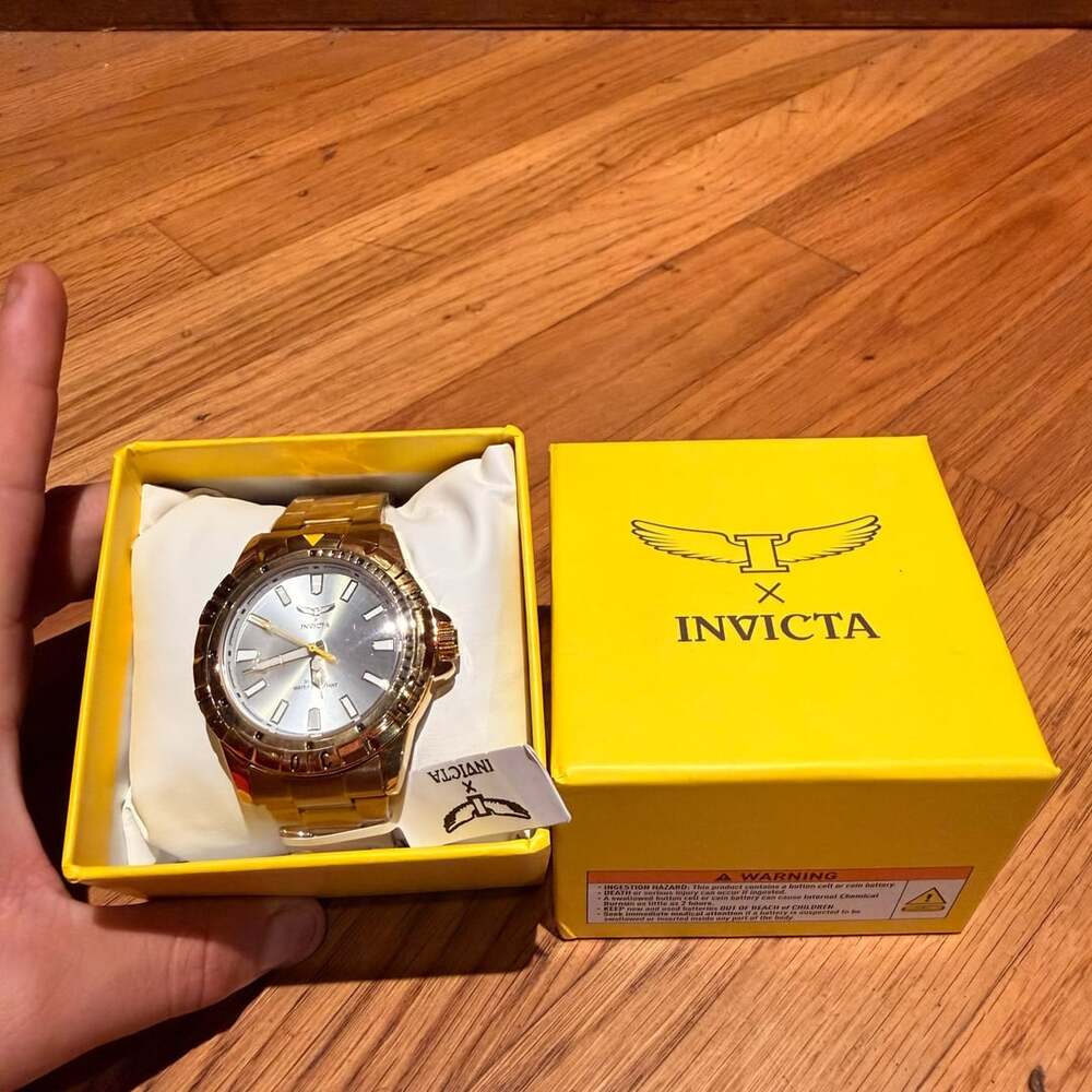 Invicta Specialty Men's Quartz Gold-Tone Watch with Silver Dial 40 OBO